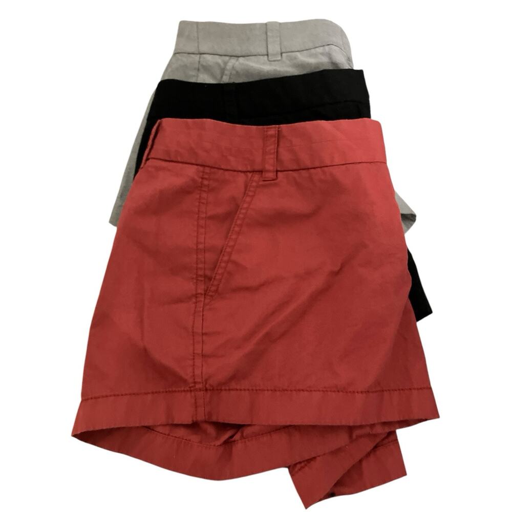 Lot of 3 Women’s J. Crew Shorts size 8 Short Shorts Vrs Colors 100% Cotton